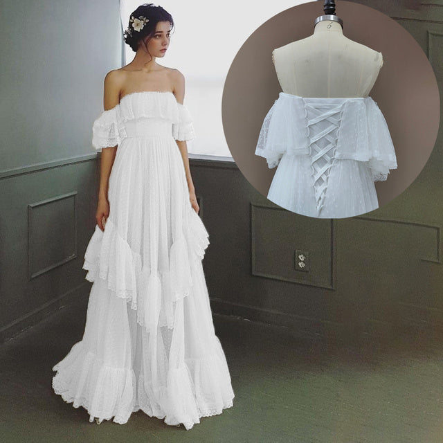 Women’s Fashion Polka Dot Wedding Dress