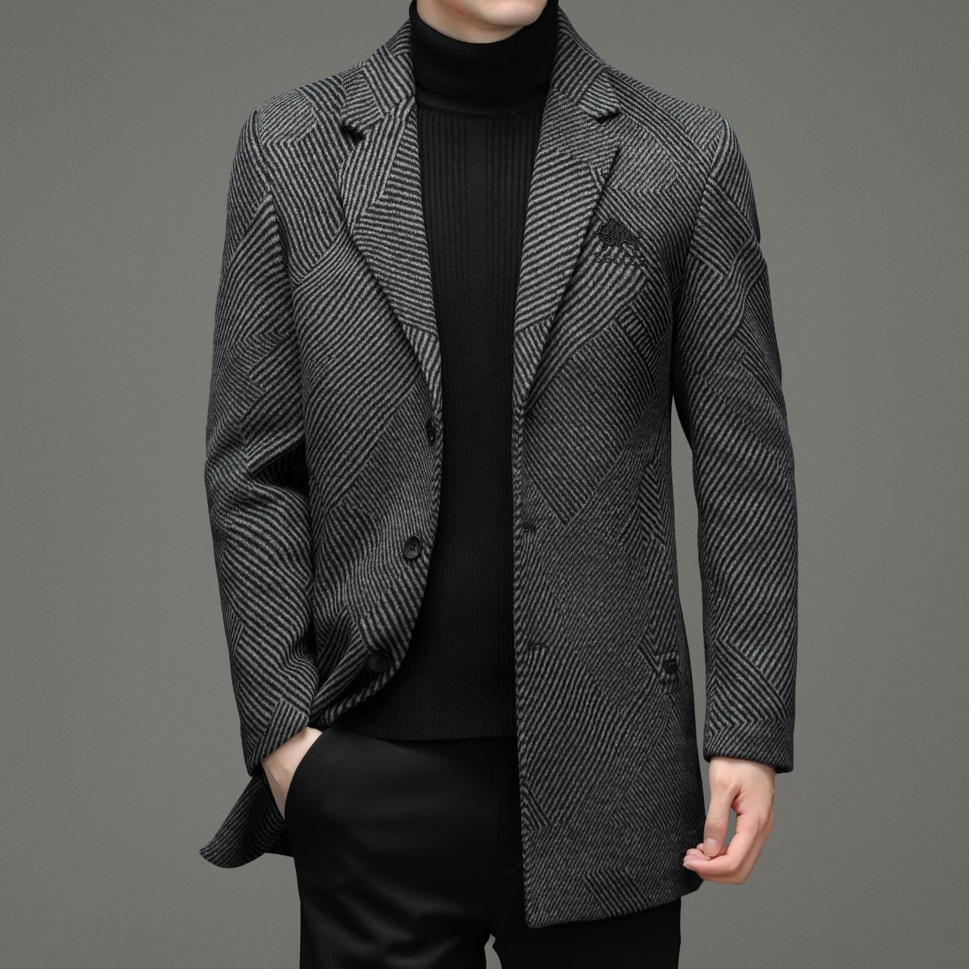 Men's British Cashmere Warm Woolen Coat - myETYN