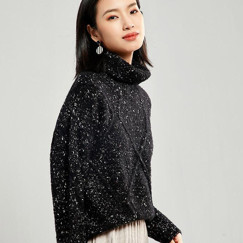 Women's High Neck Mohair Sweater – Autumn & Winter Collection