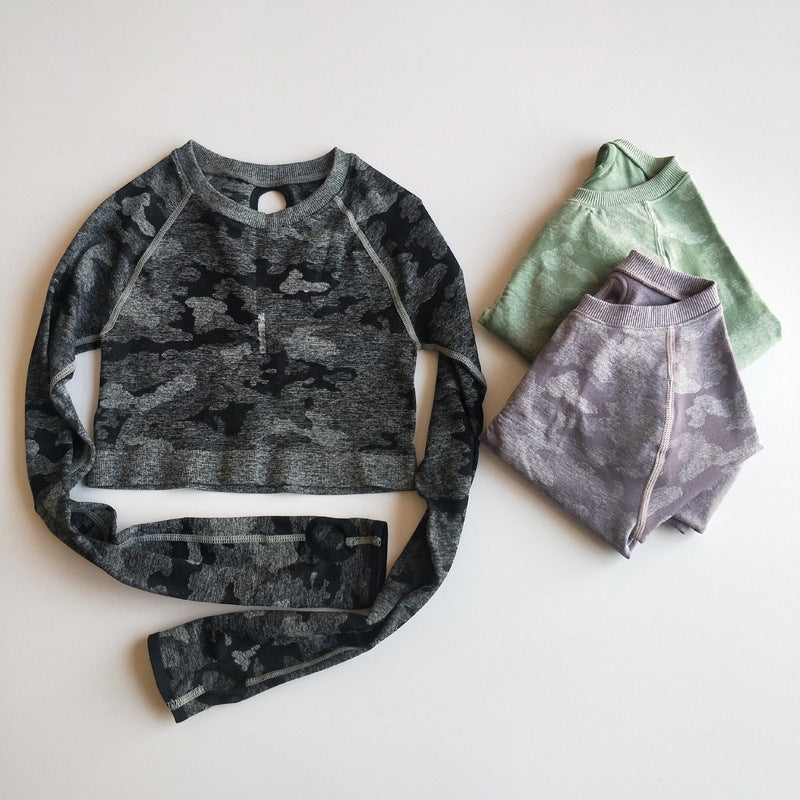 Camouflage sports top