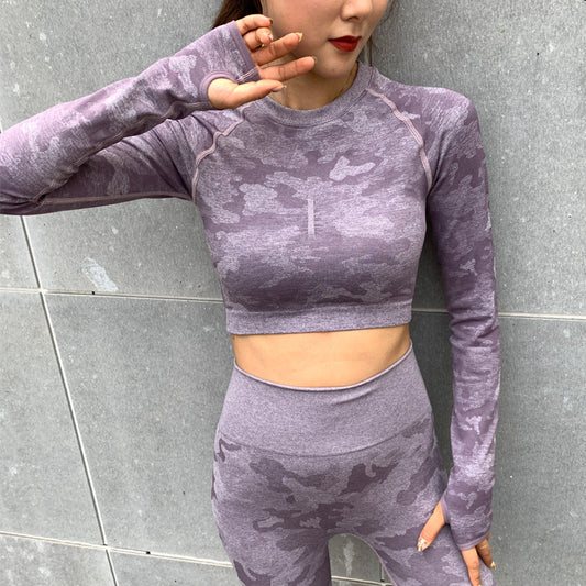 Camouflage sports top