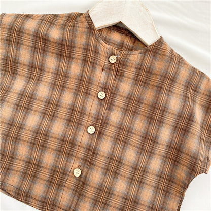 Children's cotton and linen shirt