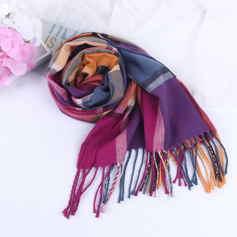 Autumn And Winter British Style Plaid Scarf Winter - myETYN
