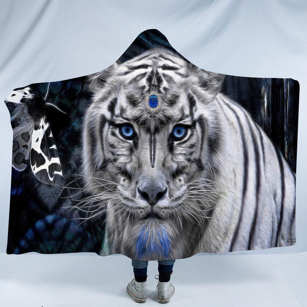 Double-Layer Tiger Plus Velvet Sofa Blanket: Perfect for Home Leisure and Laziness