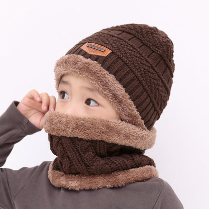 Warm knitted hat children's cap