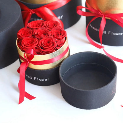 Eternal Roses In Box Preserved Real Rose Flowers With Box Set Valentines Day Gift Romantic Artificial Flowers - myETYN