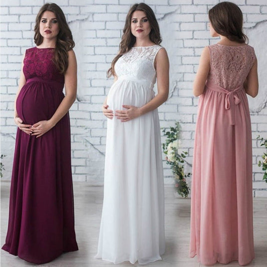 Lace Sleeveless Maternity Dress - myETYN