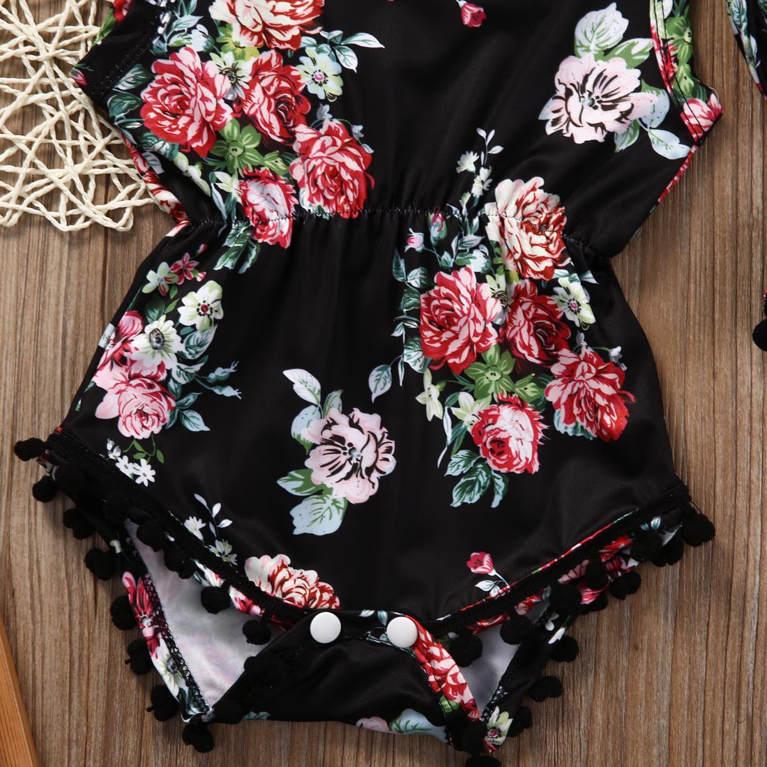 Floral Sunsuit Romper + Headband 2pc set