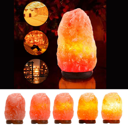 Crystal salt lamp socket lamp creative decoration gift rose salt lamp night light bedside lamp - myETYN