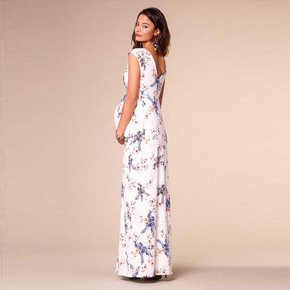 Printed Slim Thin Floral Chiffon Dress - myETYN