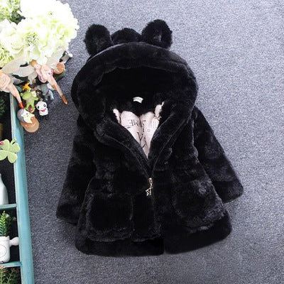 Girls faux fur winter jacket