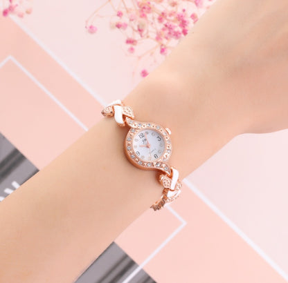 Explosion models ladies bracelet watch Simple digital colorful steel belt alloy quartz watch