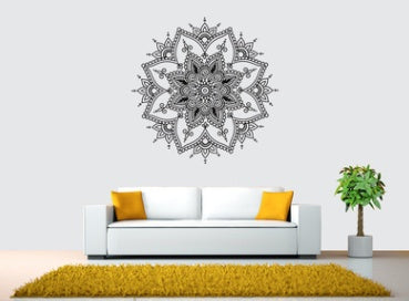 New Indian Buddhist Art Deco Wall Decal Sticker Mandala Living Room Bedroom Home Mural