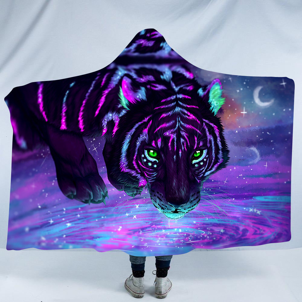 Double-Layer Tiger Plus Velvet Sofa Blanket: Perfect for Home Leisure and Laziness