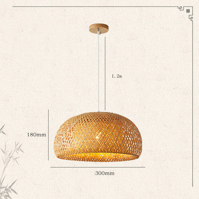 Bamboo Woven Simple Japanese Creative Pastoral Chandelier - myETYN