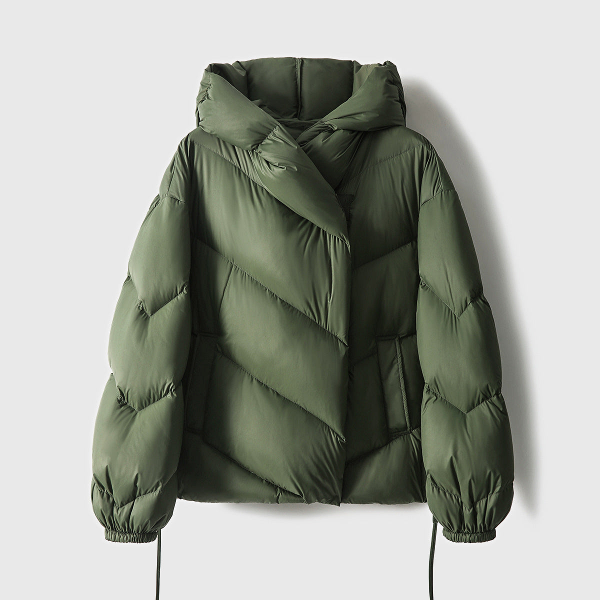 Hooded Small Puffer Jacket Coat