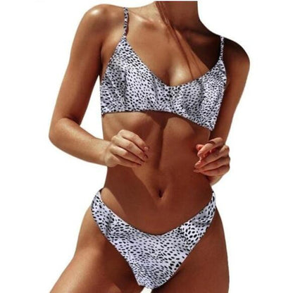 Split dot bikini