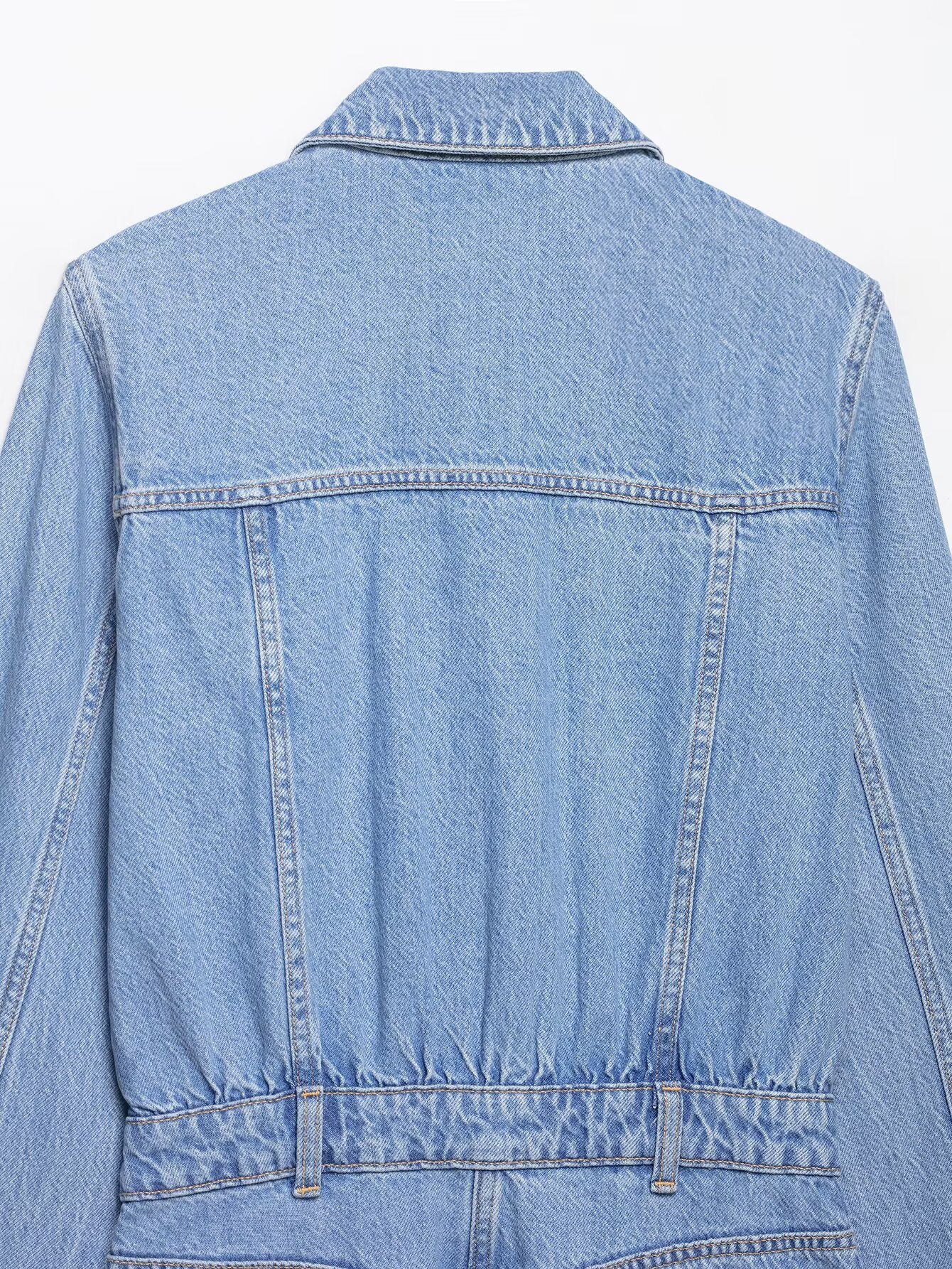 Women’s Slim Fit Denim Shirt Dress – Casual Office Button-Up Mini Dress