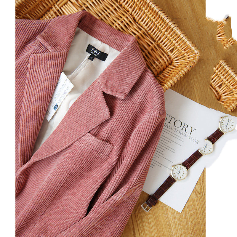 Women’s Casual Cotton Corduroy Suit – Fall Collection