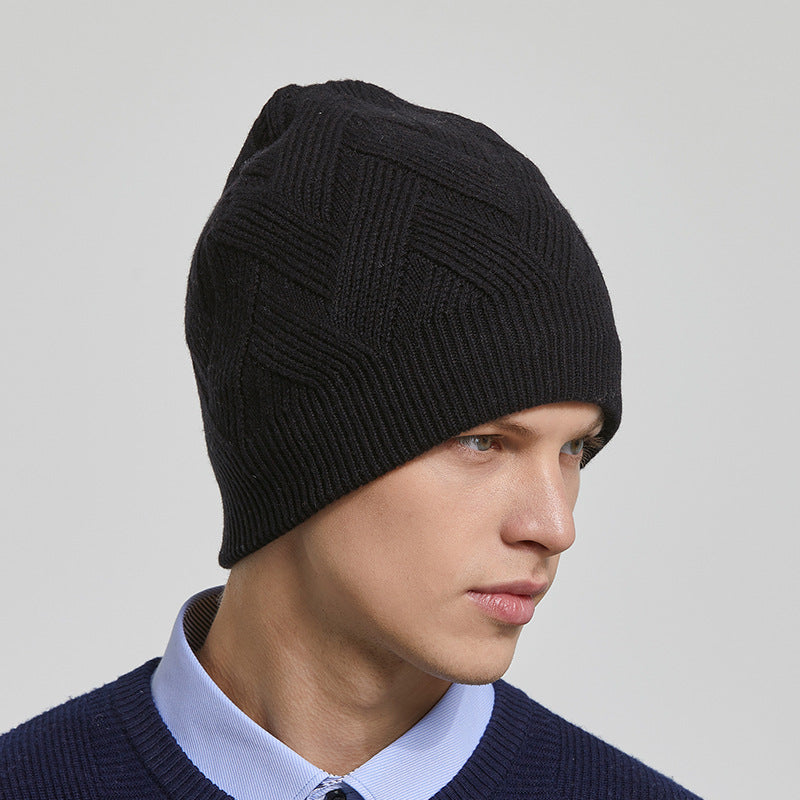 Basic Men's Outdoor Fleece Warm Knitted Hat - myETYN