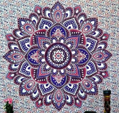 Indian Mandala Tapestry Green Blue Flower Beautiful Wall Art Tapestry 210x150cm Bedspread Beach Towel Yoga Blanket Table Cloth