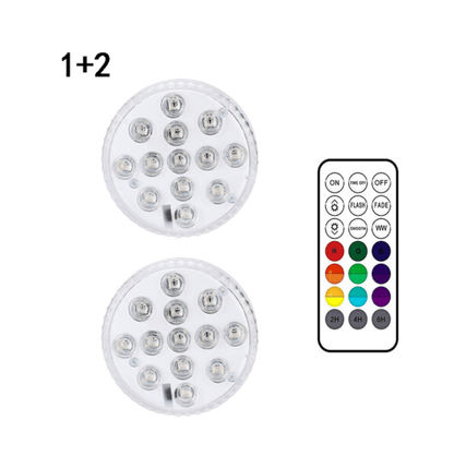 13 Led Submersible Light for Swimming Pool Garden Fountain Bathroom IP68 Waterproof Underwater Lamp with Suction Cup RF Remote - myetyn