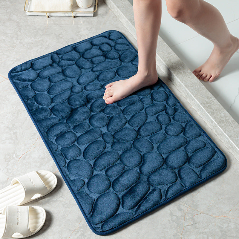 Pebble Stone Bathroom Carpet Toilet Floor Mat Door Mat