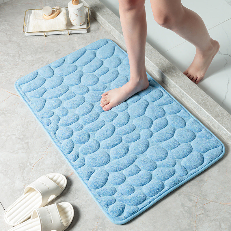 Pebble Stone Bathroom Carpet Toilet Floor Mat Door Mat