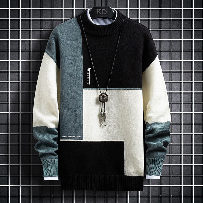 Sweater Men's Fashion Loose Fitting Knit Sweater - myETYN