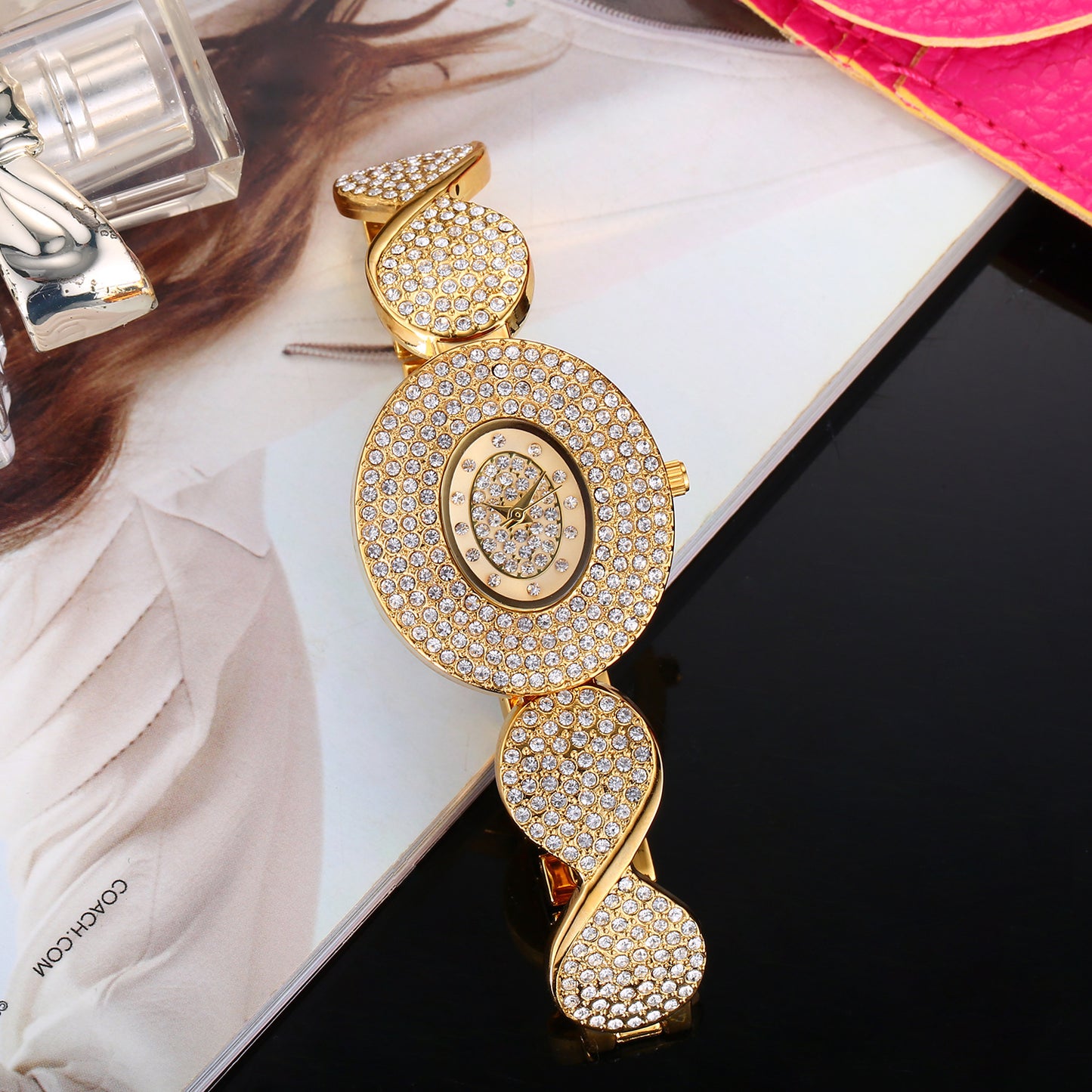 Women's Diamond Bracelet Gold High-End