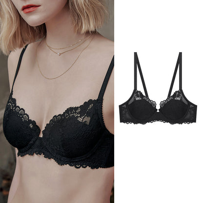 Bra Set – Small Chest Gathering, Anti-Sagging, Sexy Lace Design