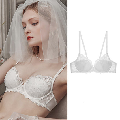 Bra Set – Small Chest Gathering, Anti-Sagging, Sexy Lace Design