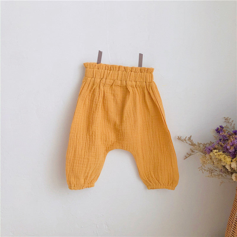 Cotton And Linen Comfortable Loose Big PP Pants Wild High Waist Casual