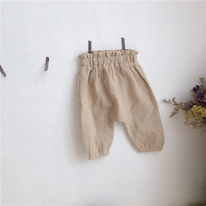 Cotton And Linen Comfortable Loose Big PP Pants Wild High Waist Casual