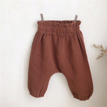 Cotton And Linen Comfortable Loose Big PP Pants Wild High Waist Casual