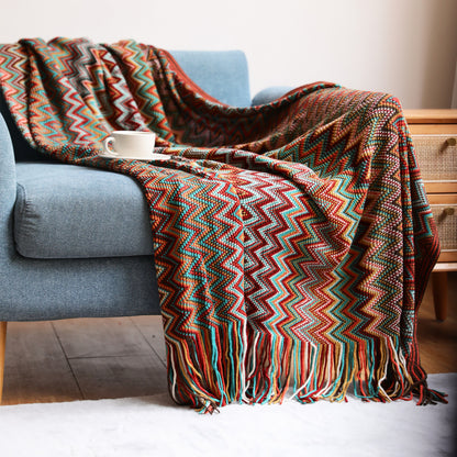 Bohemian Cross Border Knitting Sofa Blanket: Perfect for Office Naps and Air Conditioning