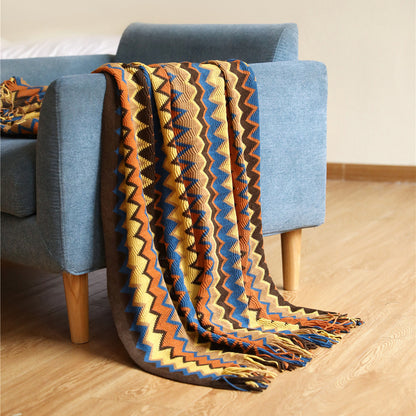 Bohemian Cross Border Knitting Sofa Blanket: Perfect for Office Naps and Air Conditioning