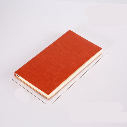 A5 Soft Leather Notebook Simple Thick B5 Large Office Meeting Notepad Creative Custom Pure Color Soft Copy - myETYN