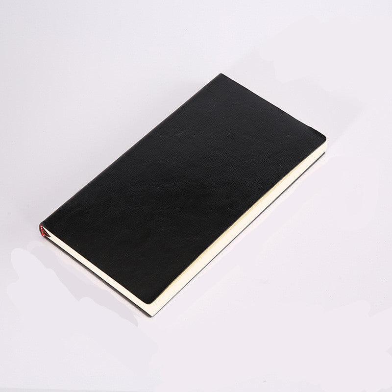 A5 Soft Leather Notebook Simple Thick B5 Large Office Meeting Notepad Creative Custom Pure Color Soft Copy - myETYN