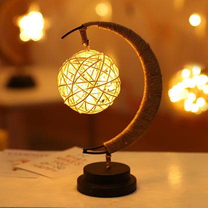 Led Moon Light Wrought Iron Ornament Light Star Shape Copper Wire Light Decorative Light USB Battery - myETYN