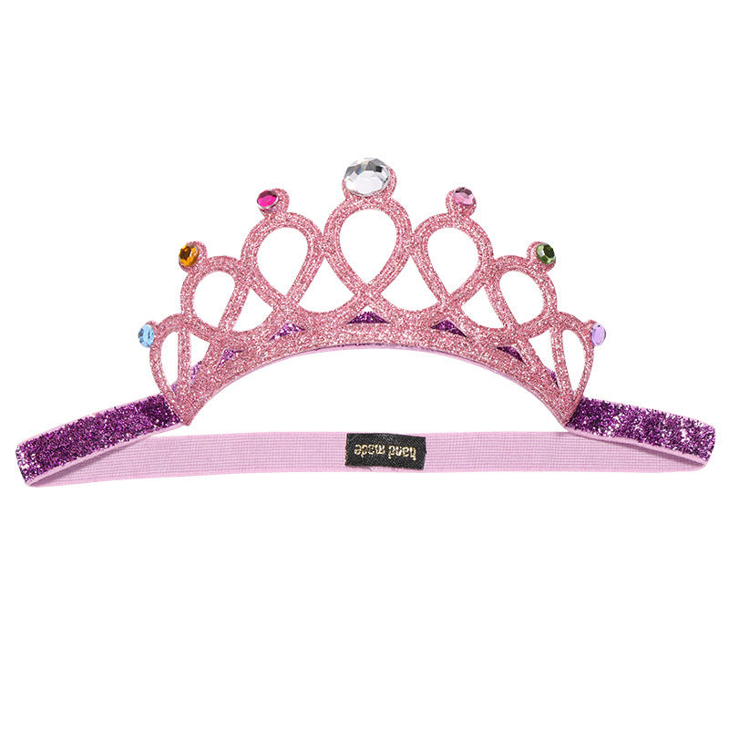 New Crown Hairband 40927 European And American Princess Hair Accessories Manufacturer Fashion Baby Glitter Rhinestone Hairband