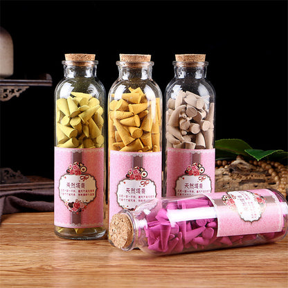 Glass Bottle Tower Incense India About 110 Grains Sandalwood Floral Fragrance Home Deodorant