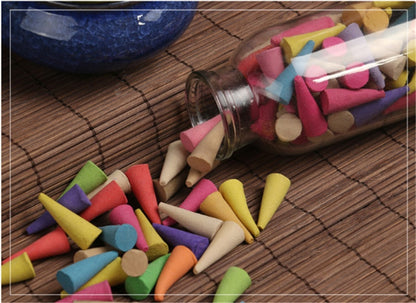 Glass Bottle Tower Incense India About 110 Grains Sandalwood Floral Fragrance Home Deodorant