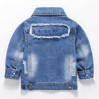 Children's Denim Jacket Patch Long-Sleeved Jacket Outerwear