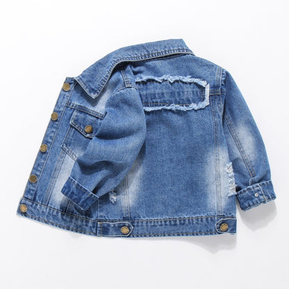 Children's Denim Jacket Patch Long-Sleeved Jacket Outerwear