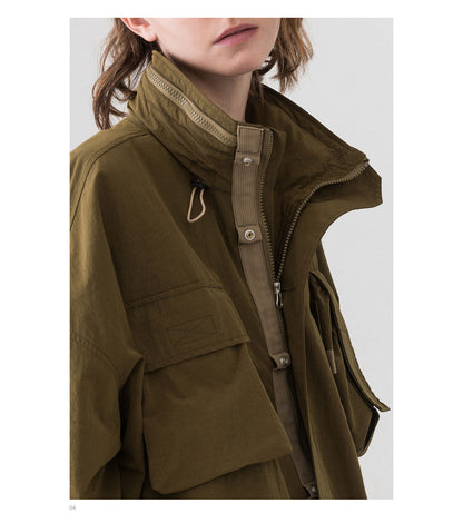 Stitching Jacket Three-Dimensional Multi-Pocket Tactical Zipper Jacket