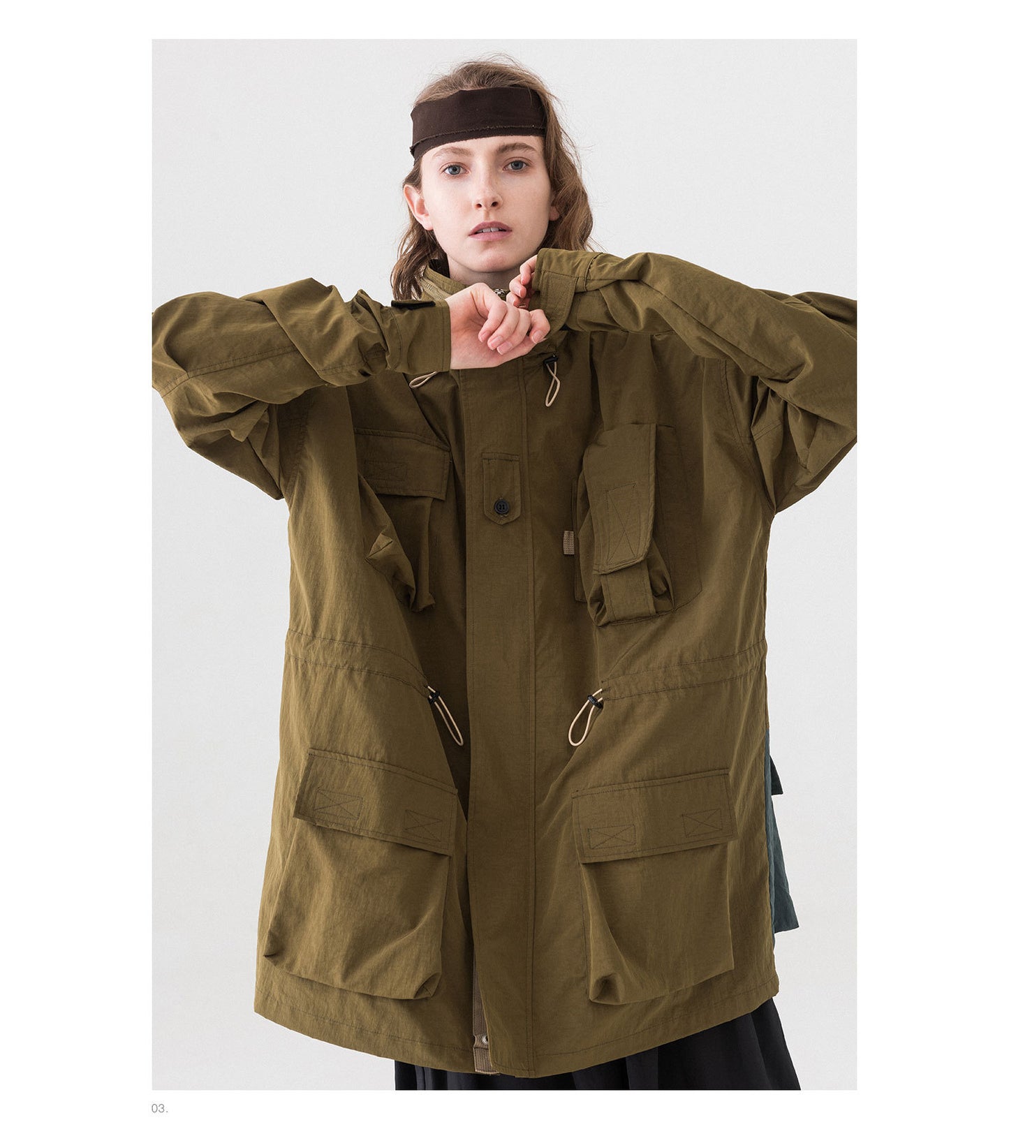 Stitching Jacket Three-Dimensional Multi-Pocket Tactical Zipper Jacket