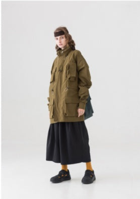 Stitching Jacket Three-Dimensional Multi-Pocket Tactical Zipper Jacket