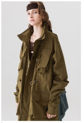 Stitching Jacket Three-Dimensional Multi-Pocket Tactical Zipper Jacket