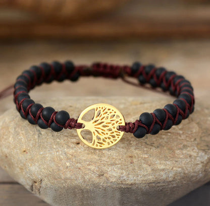 Natural Agate Beads, Hand-woven Yoga Friendship Lover Bracelet